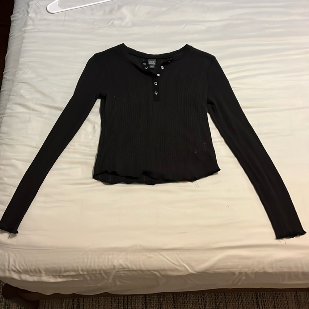 Semi Sheer Longsleeve Crop Top